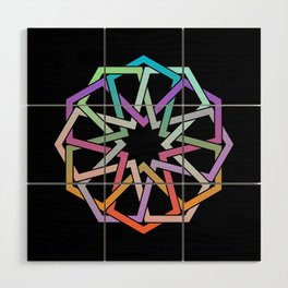 Geometric Art - Hexagon Rose Wood Wall Art