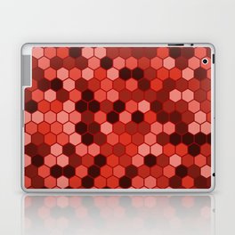 Orange Color Hexagon Honeycomb Design Laptop Skin