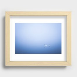 Swans in the Fog Recessed Framed Print