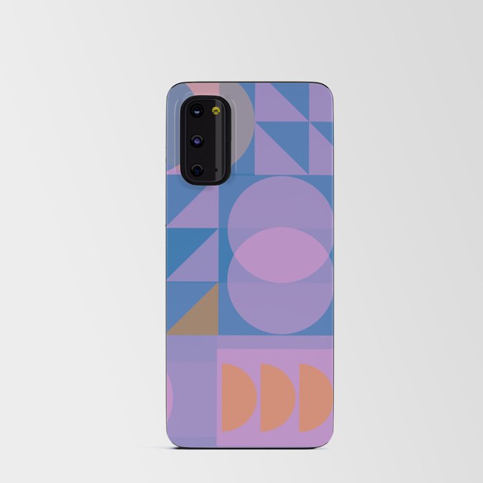 Shapes in Blue and Lavender Android Card Case