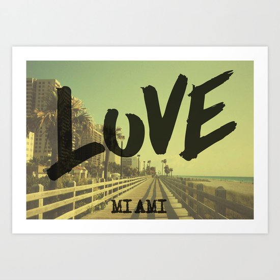 LOVE - Miami - Art Print