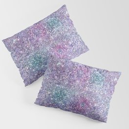 Glam Iridescent Purple Glitter Pillow Sham