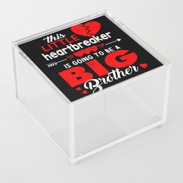 Brother Baby Reveal Hearts Day Valentines Day Acrylic Box