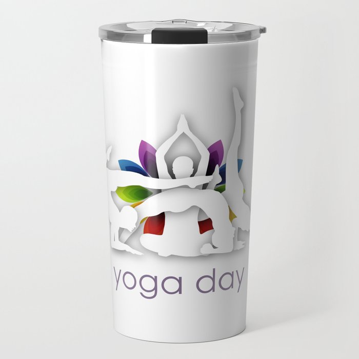 Yoga meditation Chakra or aura colors ayurvedic wellness	 Travel Mug