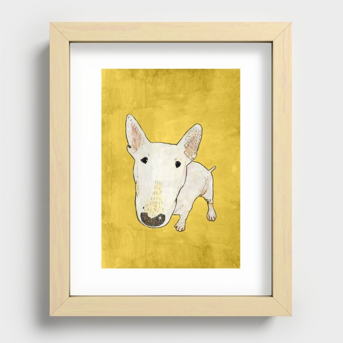 English Bull Terrier pop art Recessed Framed Print