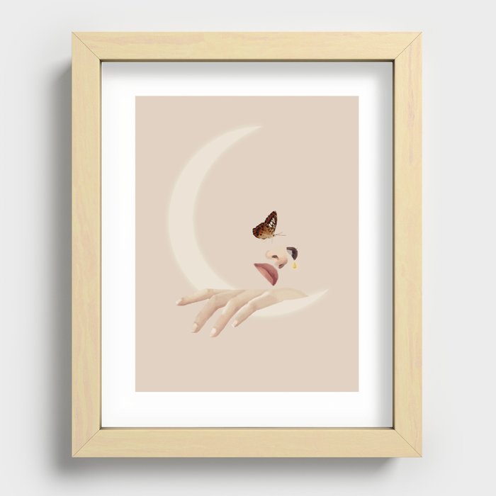 Moon Lady Recessed Framed Print