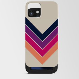 Colorful V Shape Retro Summer Stripes Sosamsin iPhone Card Case