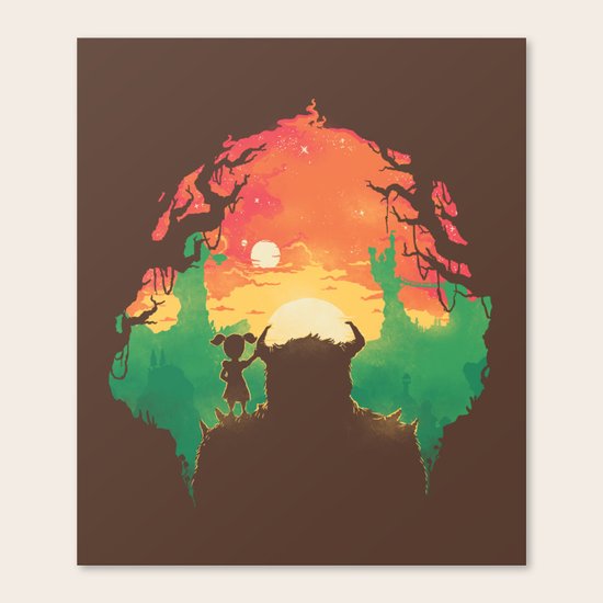 Sunset with a friend Canvas Print