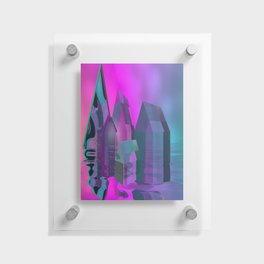 village made of glass -1- Floating Acrylic Print