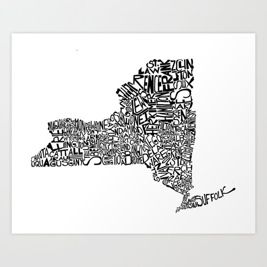 Typographic New York Art Print