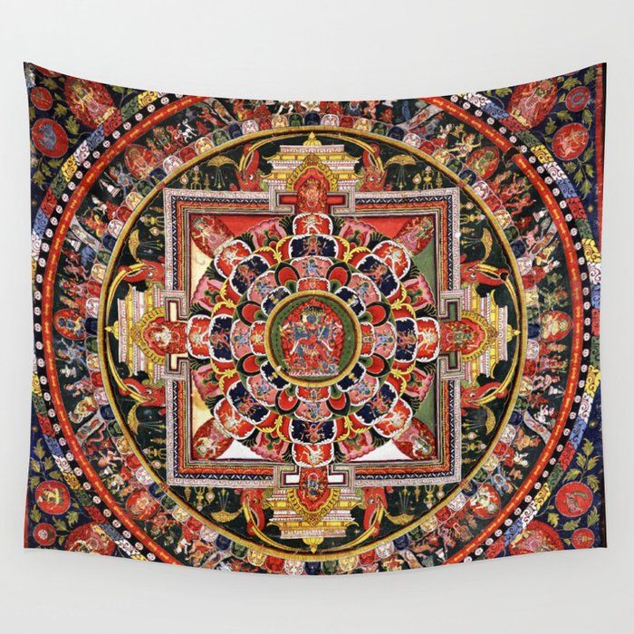 Buddhist Mandala 41 Chakrasamvara Luipa Wall Tapestry