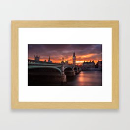 London's burning sky Framed Art Print