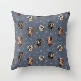 Sausage Dogs Kids Decor Throw Pillow