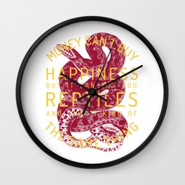 Happy luck reptile snake gift pet Wall Clock