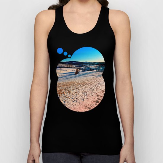 Smooth hills in winter wonderland Unisex Tank Top