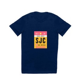 Luggage Tag A - SJC San Jose USA T Shirt | Baggagetag, 60S, Sanjose, Travel, Retro, Graphicdesign, Airport, Usa, Airline, Flying 