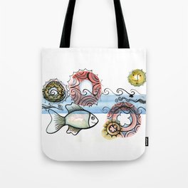 Life on the Earth - The Ocean "Figurative Drawings" Tote Bag