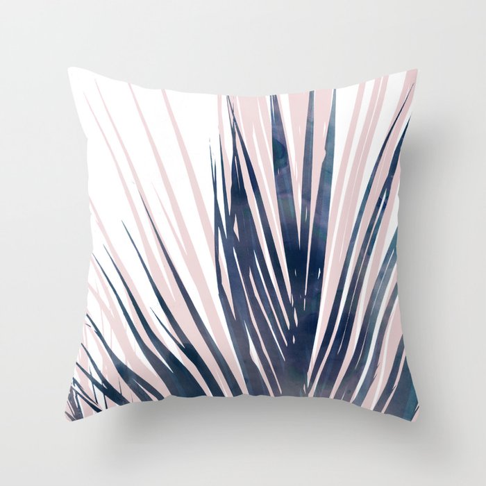 Navy and blush pillows top