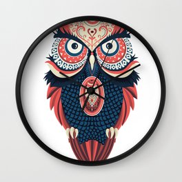 Colorful Owl Wall Clock
