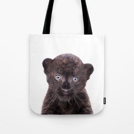 Baby Panther, Panther Cub, Kids Art, Baby Animals Art Print By Synplus Tote Bag
