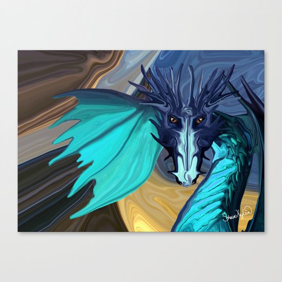 Sapphire Blaze Across the Canyon Canvas Print