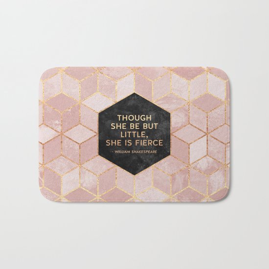 Though she be but little, she is fierce Bath Mat