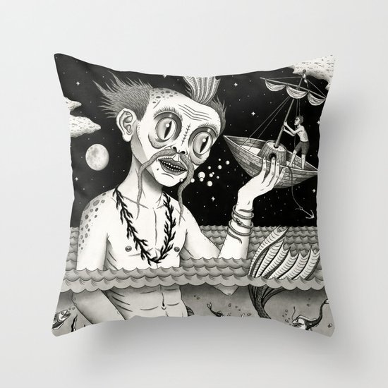 Hijacking on the High Sea Throw Pillow
