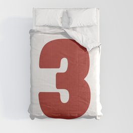 3 (Maroon & White Number) Comforter
