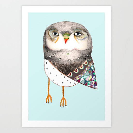 Owl by Ashley Percival Art Print