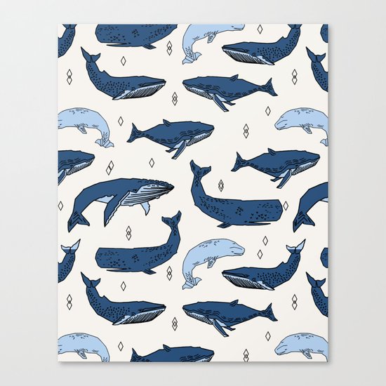 Whales by Andrea Lauren Canvas Print