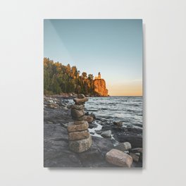 Sunset at Split Rock Lighthouse | Travel Photography | Minnesota Metal Print