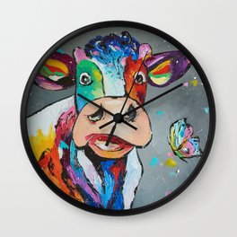 Happy cow Wall Clock