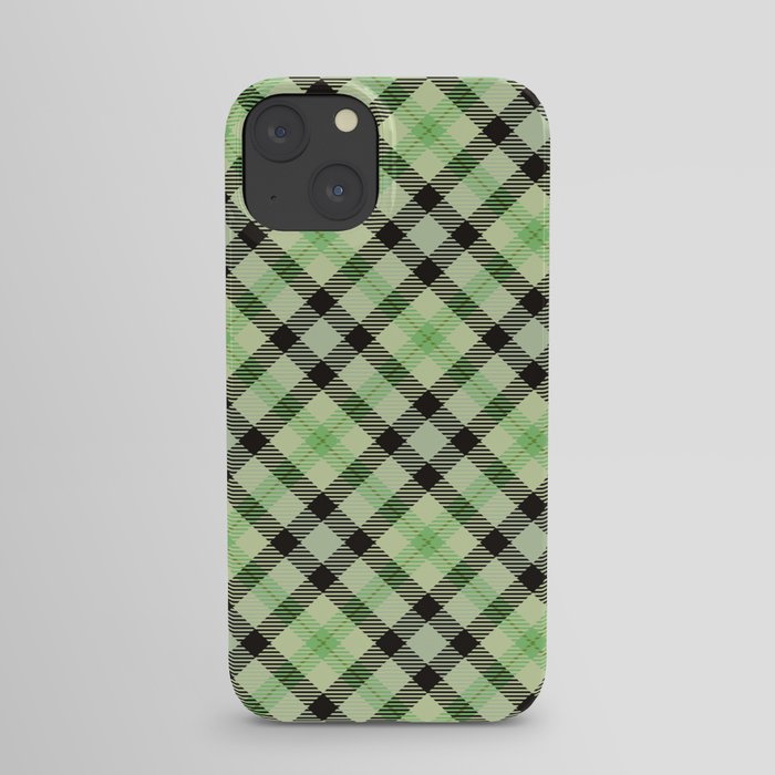 Lime Plaid iPhone Case
