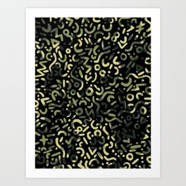 Abstract camouflage pattern Art Print