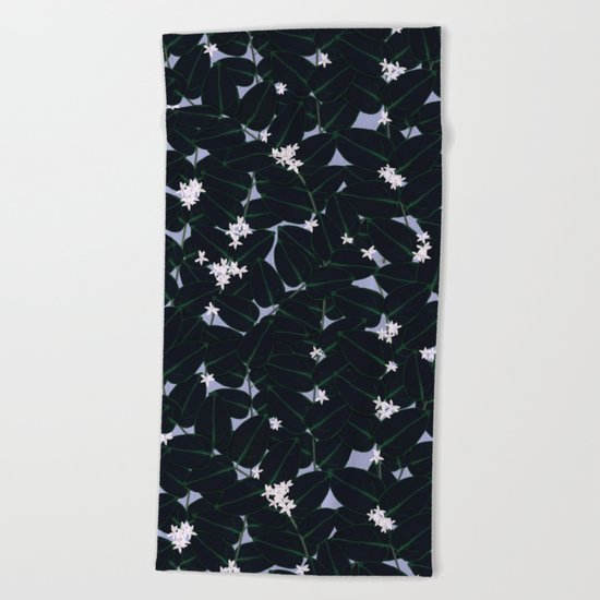 Night Blooming Beach Towel