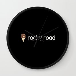 Ice Cream Flavors: Rocky Road Wall Clock