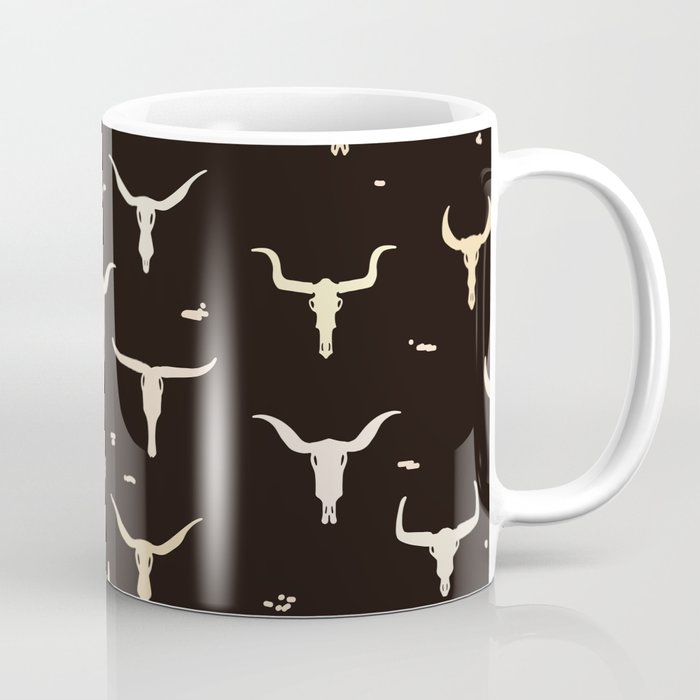 Cow Skulls Western Seamless Pattern Coffee Mug