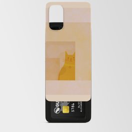 Abstraction_GEOMETRIC_CAT_SHAPE_CUTE_MEOW_ADORABLE_POP_ART_0705A Android Card Case