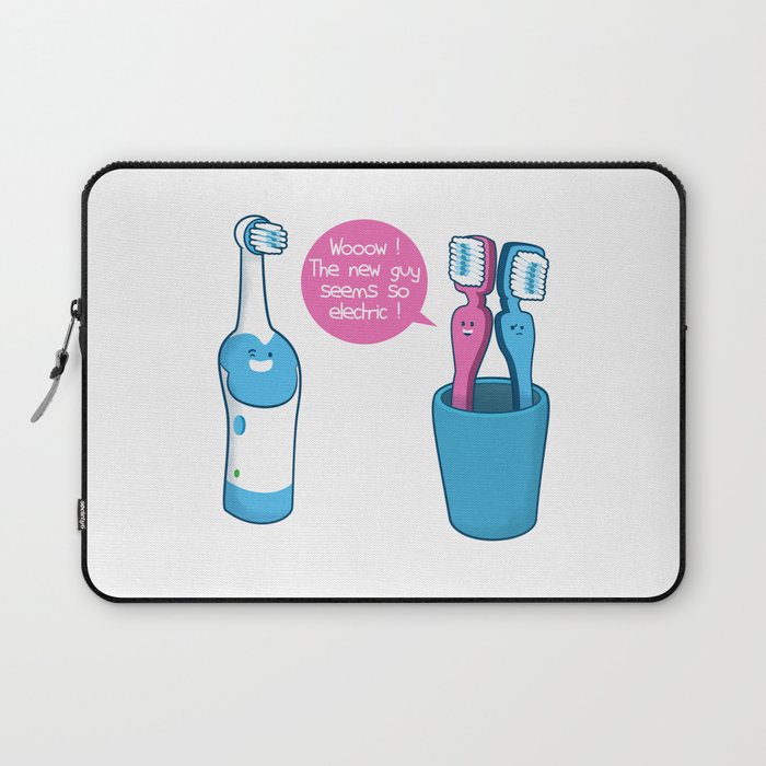 Toothbrush Fall In Electric Love Laptop Sleeve