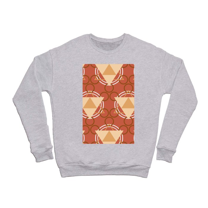 Vintage Flowers Geometric Pattern Crewneck Sweatshirt