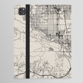 Palmdale, USA - Black and White City Map iPad Folio Case
