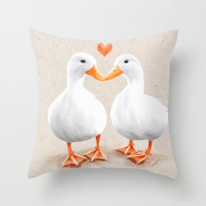 Duckies Throw Pillow