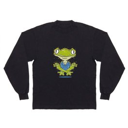 Funny Yoga Design: Frog Yoga Pose Long Sleeve T-shirt