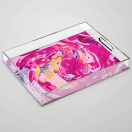Abstract Marble Painting Acrylic Tray