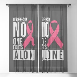 School Breast Cancer Awareness Sheer Curtain