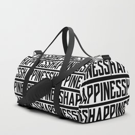 Happiness White and black Duffle Bag