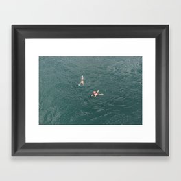 Swimming in the Lake Framed Art Print