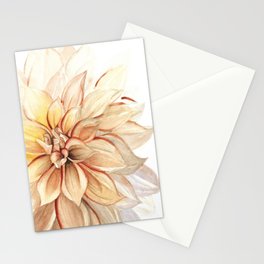Watercolor Painting_Dahlia Flower Stationery Cards