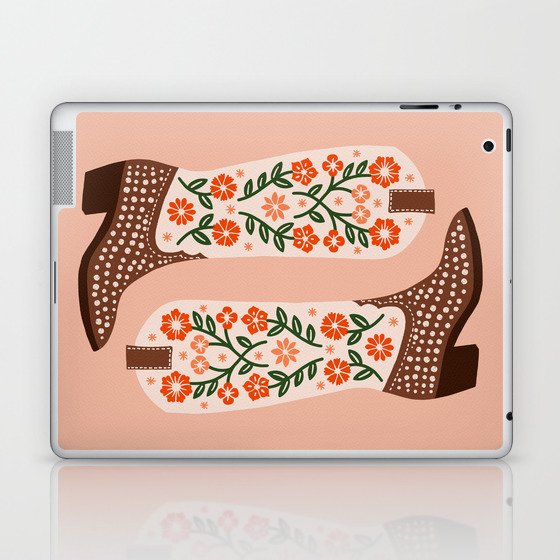 Cowgirl Boots – Orange and Green Laptop & iPad Skin