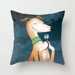 Zen Hound Throw Pillow